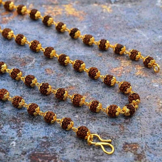 Gold-Plated Rudraksha Mala #SpiritualCollection