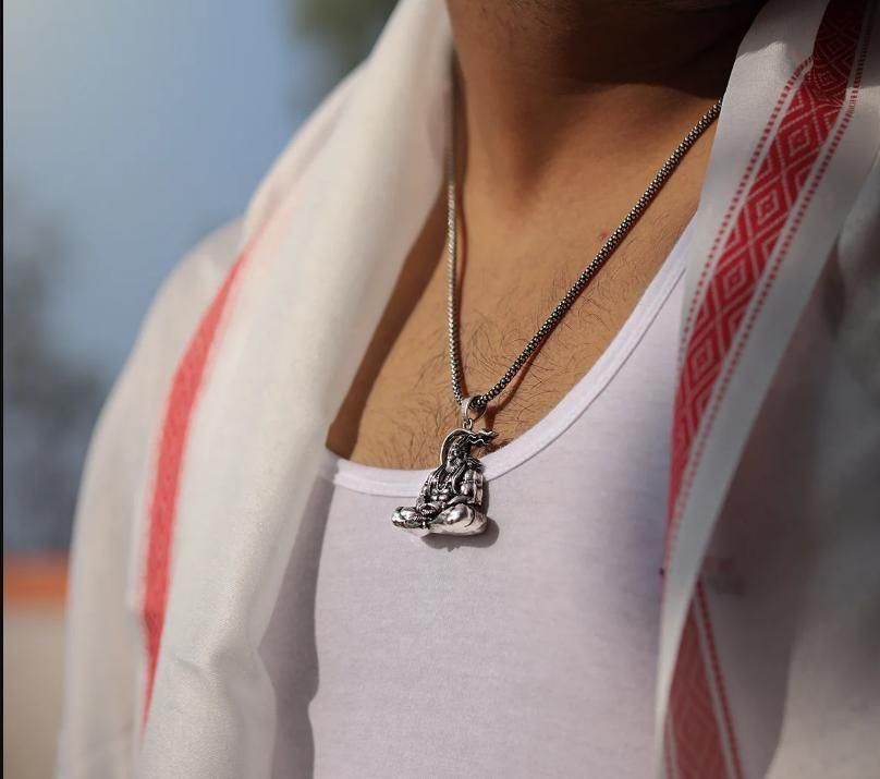 Hanuman Silver Locket With Chain #SpiritualCollection